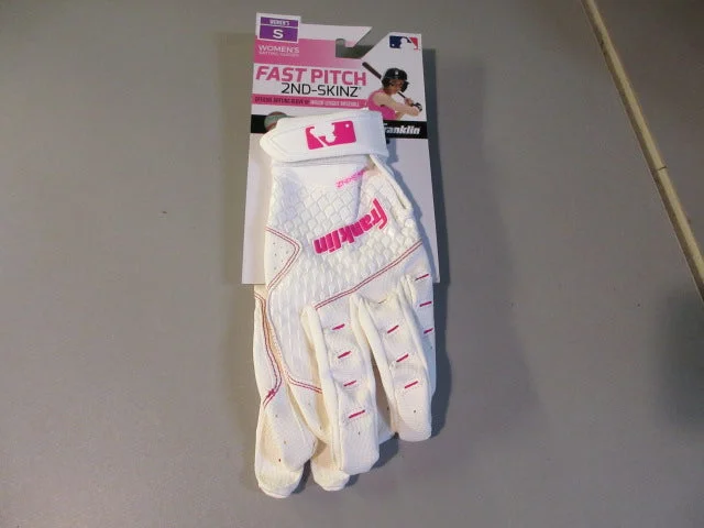 Baseball Glove For Softball Teams-New Franklin Women's 2nd-Skinz Batting Gloves Size Large - Pink/White