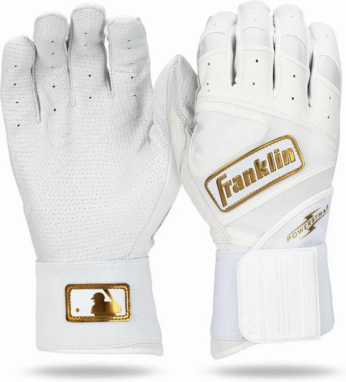 Baseball Glove For College Baseball Teams-New Franklin Powerstrap Infinite Series Batting Gloves Size XL - White