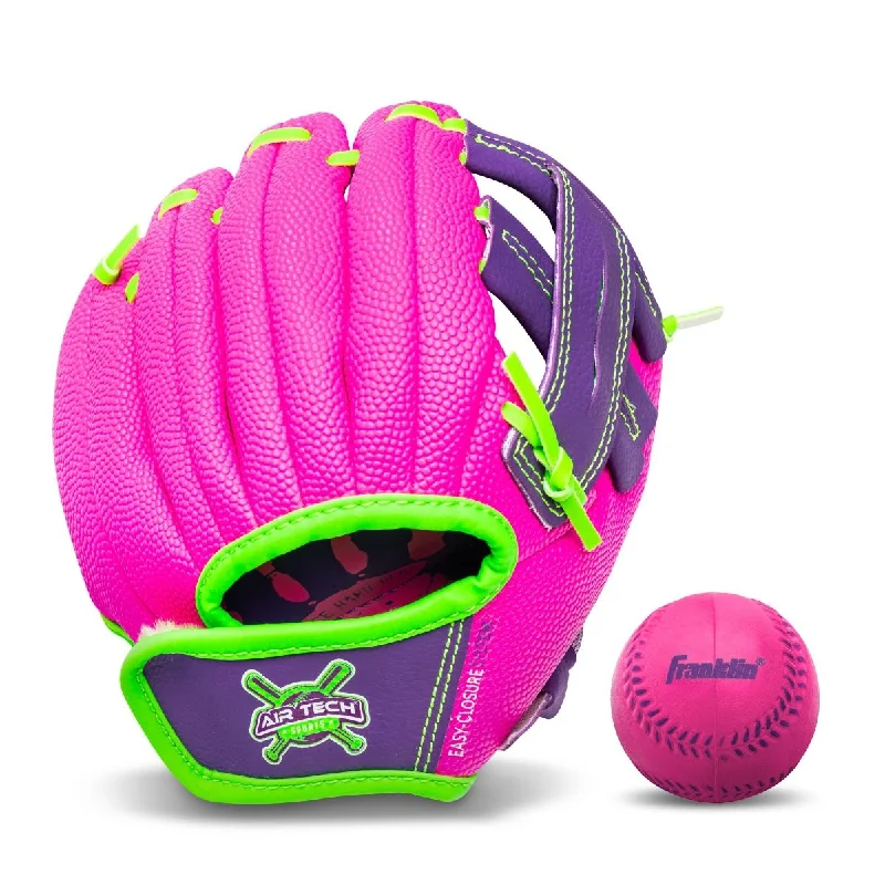 Baseball Glove For Major League Fans-New Franklin Air Tech Adapt Series 8.5" Glove -  Pink/Purple