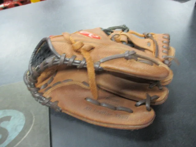 Baseball Glove With Custom Stitching Patterns-Used Rawlings Players Prefered Size 11" Baseball Glove- RHT