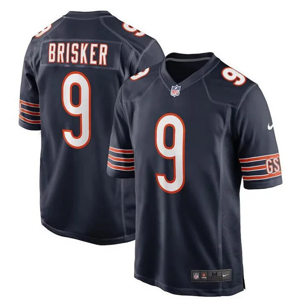 Football Jersey For Personalized Fan Gear-Men's Chicago Bears #9 Jaquan Brisker Navy Stitched Football Game Jersey