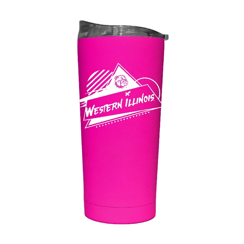 Team Mug For Softball And Baseball Teams-Western Illinois 20oz Electric Rad Soft Touch Tumbler