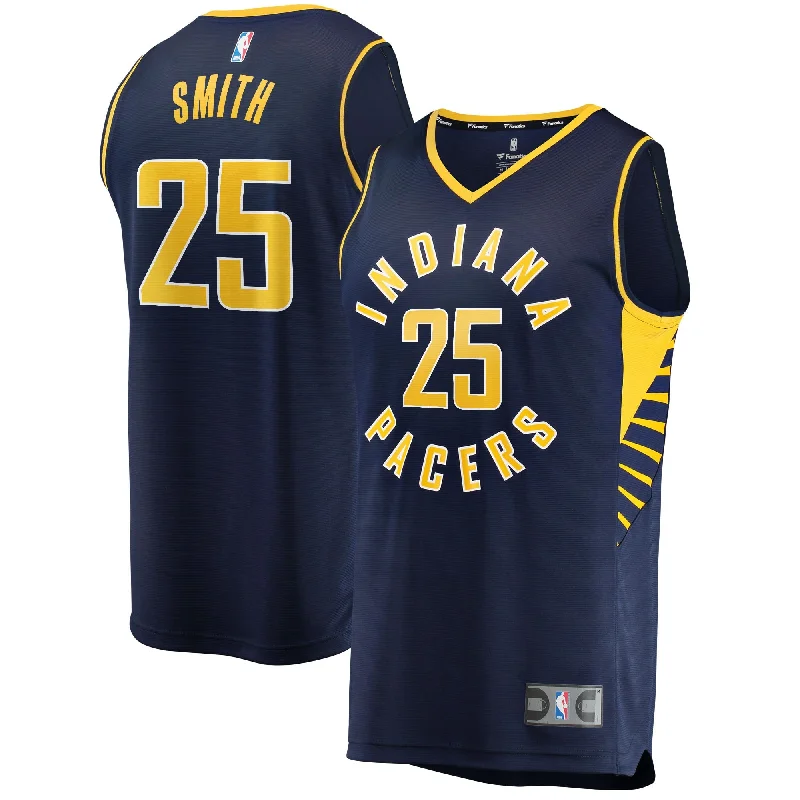 Basketball Jersey For Team Fundraising Campaigns-Jalen Smith Indiana Pacers Branded Fast Break Basketball Jersey - Icon Edition - Navy