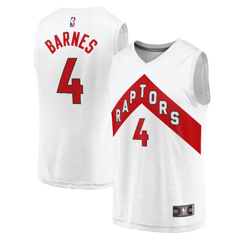 Basketball Jersey For Fan Gear Fundraising-Scottie Barnes Toronto Raptors Branded Fast Break Basketball Jersey - Association Edition - White