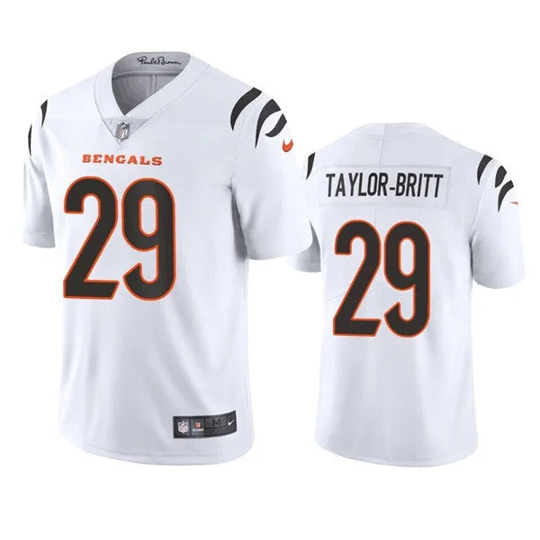 Football Jersey With Custom Stitching-Men's Cincinnati Bengals #29 Cam Taylor-Britt White Vapor Limited Football Stitched Jersey