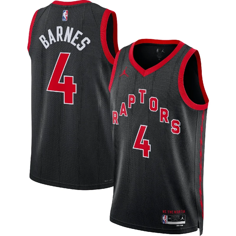 Basketball Jersey For Limited-Edition Team Gear-Scottie Barnes Toronto Raptors Jordan Brand Unisex Swingman Basketball Jersey - Statement Edition - Black