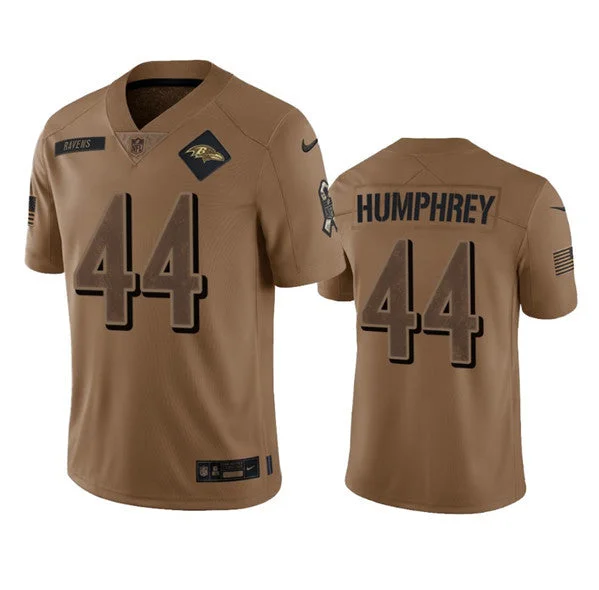 Football Jersey For Personalized Team Merchandise-Men's Baltimore Ravens #44 Marlon Humphrey 2023 Brown Salute To Service Limited Football Stitched Jersey