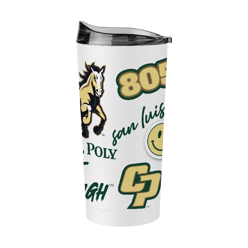 Team Mug With Custom Graphics For Teams-California Poly 20oz Native Powder Coat Tumbler