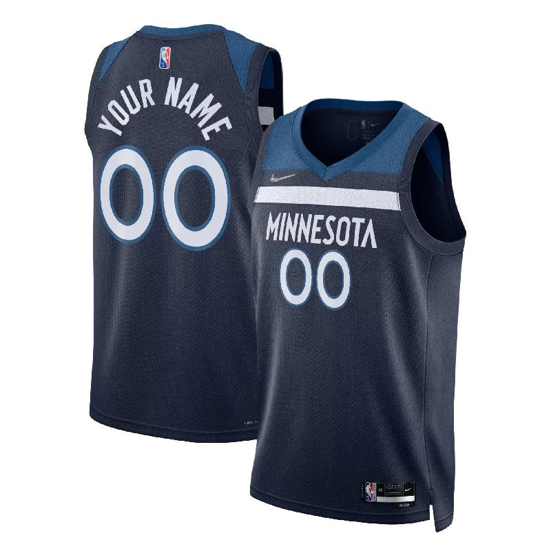 Basketball Jersey For Basketball Game Day-Minnesota Timberwolves 2021/22 Diamond Swingman Custom Basketball Jersey - Icon Edition - Navy