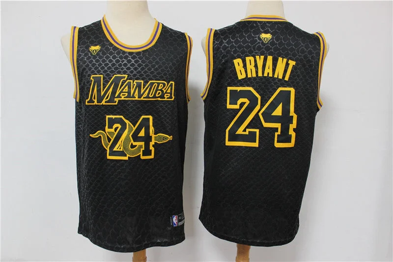 Basketball Jersey For Professional Merchandise-Lakers 24 Kobe Bryant Black Mamba Swingman Basketball Jersey