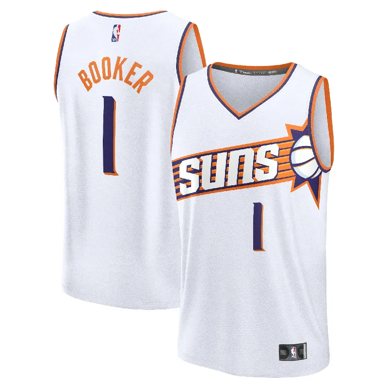 Basketball Jersey For Sports Apparel-Devin Booker Phoenix Suns Branded Fast Break Player Basketball Jersey - Association Edition - White