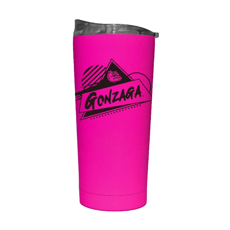 Team Mug With Personalized Embroidery-Gonzaga 20oz Electric Rad Soft Touch Tumbler