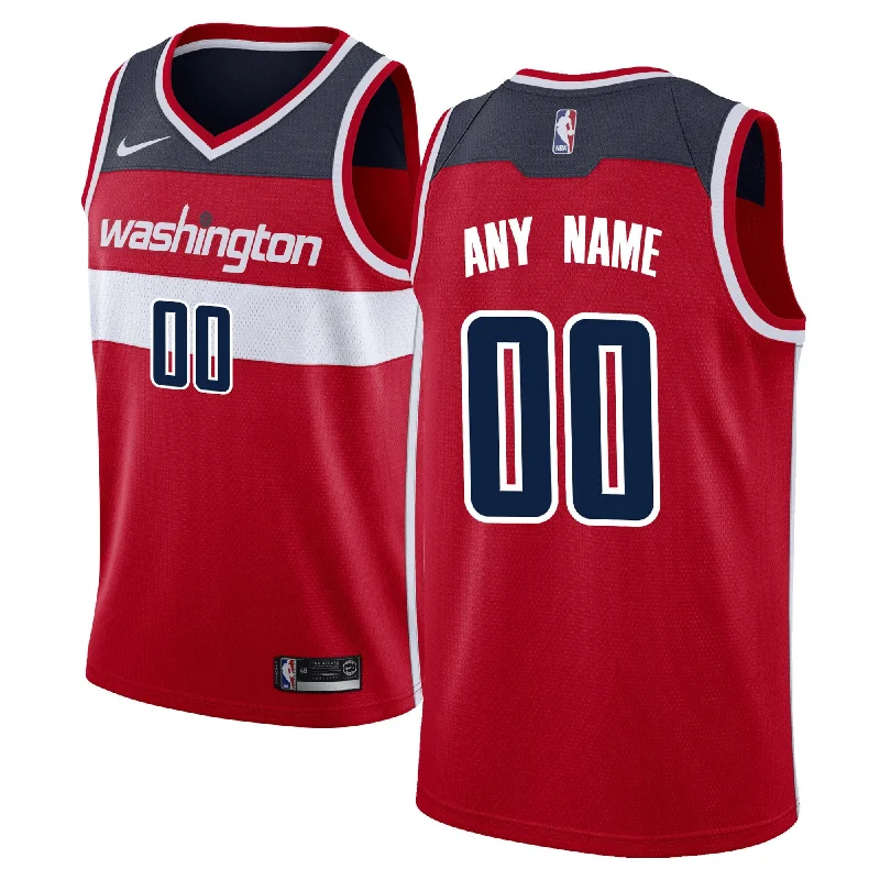 Basketball Jersey For Professional Fan Gear Customization-Washington Wizards Swingman Custom Basketball Jersey Red - Icon Edition