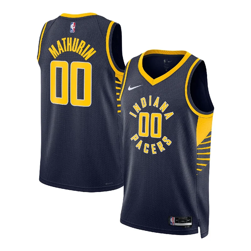 Basketball Jersey For Limited-Time Offers-Bennedict Mathurin Indiana Pacers Unisex Swingman Basketball Jersey - Icon Edition - Navy