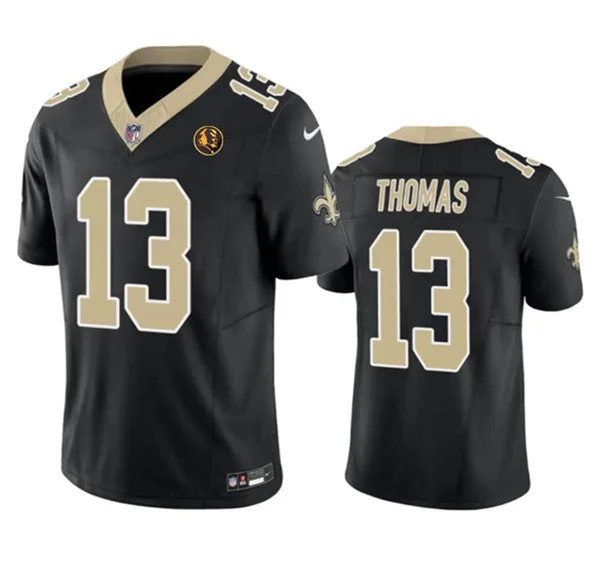 Football Jersey With Custom Numbering-Men's New Orleans Saints #13 Michael Thomas Black 2023 F.U.S.E. With John Madden Patch Vapor Limited Football Stitched Jersey