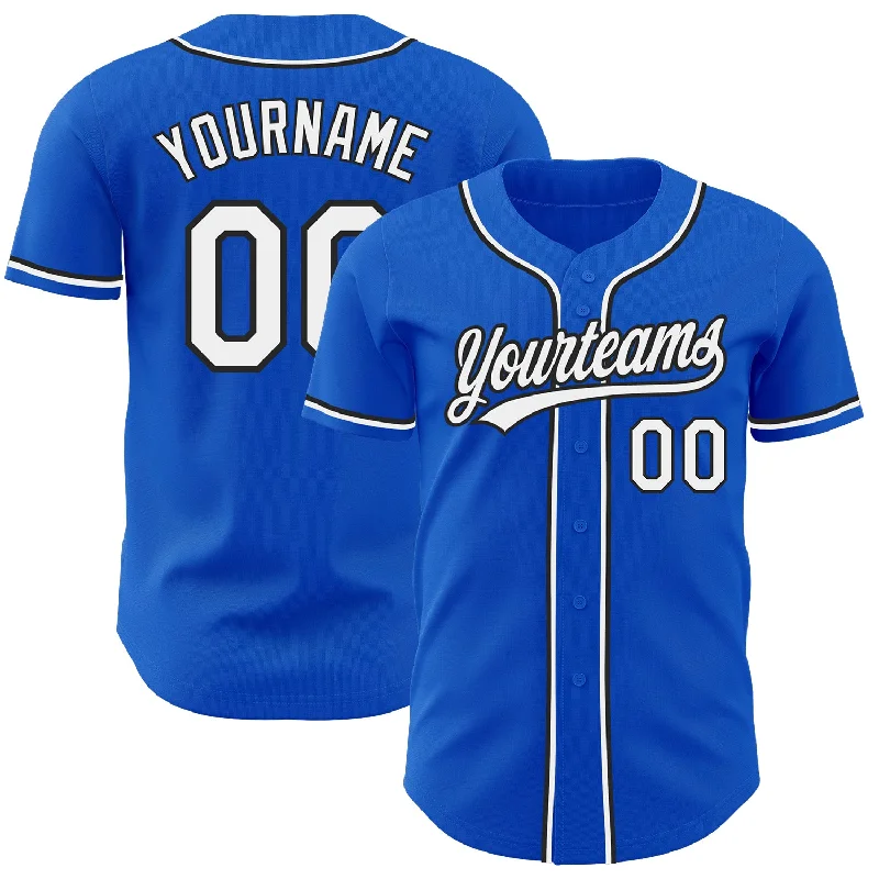 Baseball Jersey For Exclusive Team Gear-Custom Thunder Blue White-Black Authentic Baseball Jersey