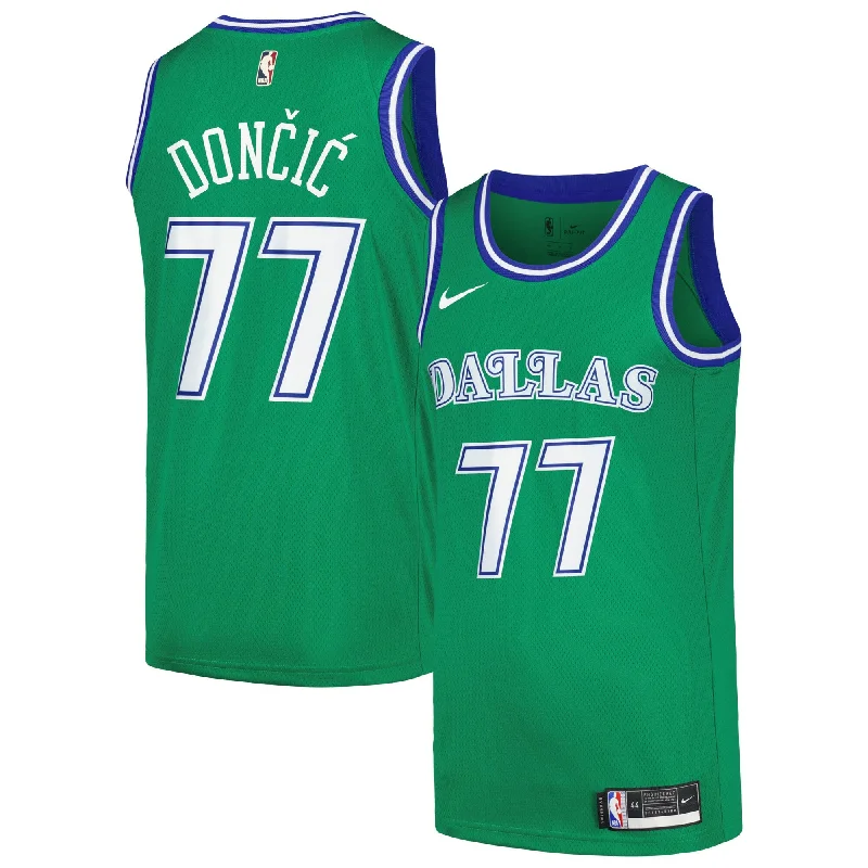 Basketball Jersey With Custom Fan Graphics-Luka Doncic Dallas Mavericks Swingman Player Basketball Jersey - Classic Edition - Green