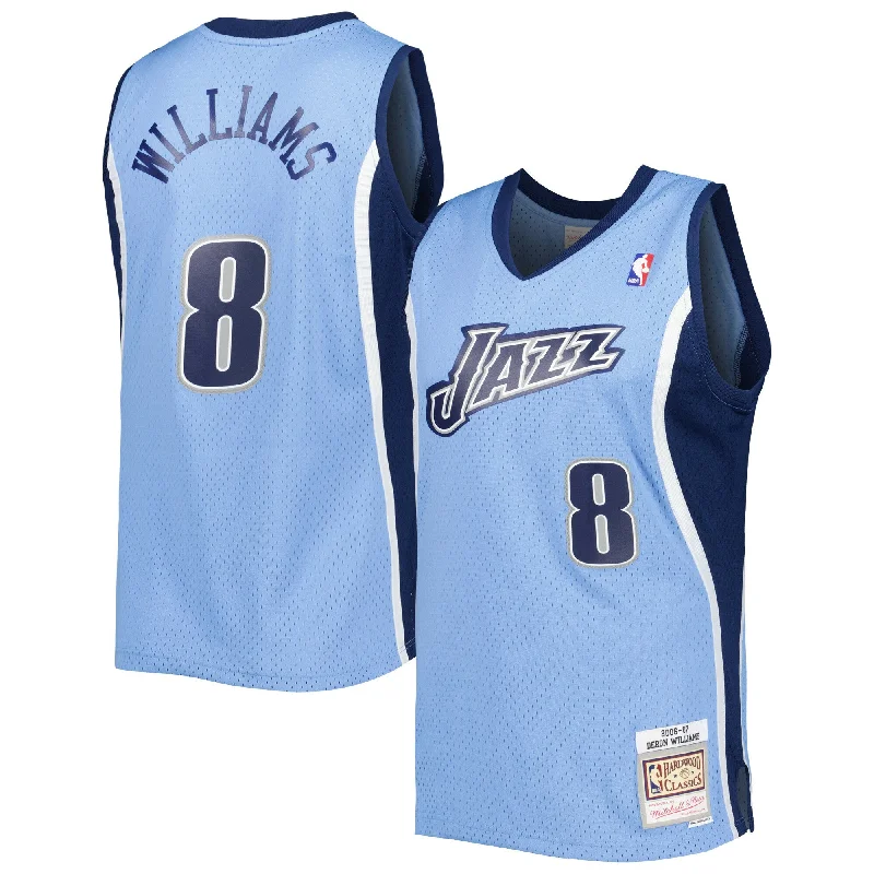 Basketball Jersey For Alumni Gear-Deron Williams Utah Jazz 2001/02 Hardwood Classics Swingman Basketball Jersey - Blue