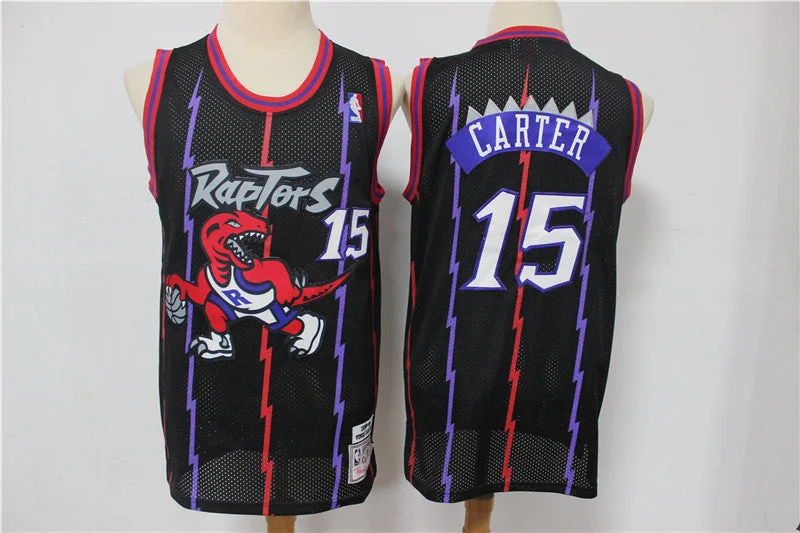 Basketball Jersey For School Fan Orders-Raptors 15 Vince Carter Purple Hardwood Classics Basketball Jersey