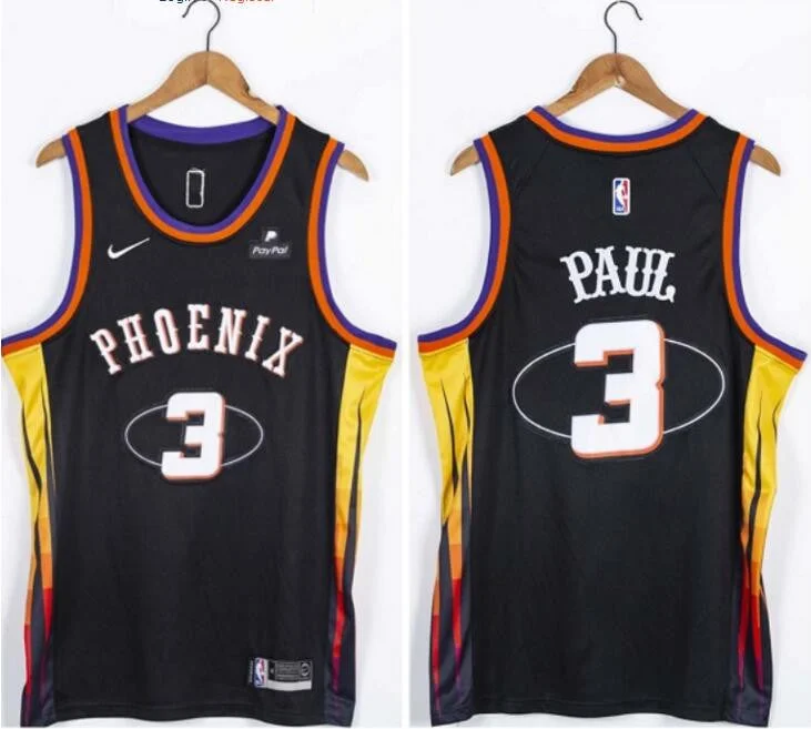 Basketball Jersey For Event Customization-Suns 3 Chris Paul Black Swingman Basketball Jersey