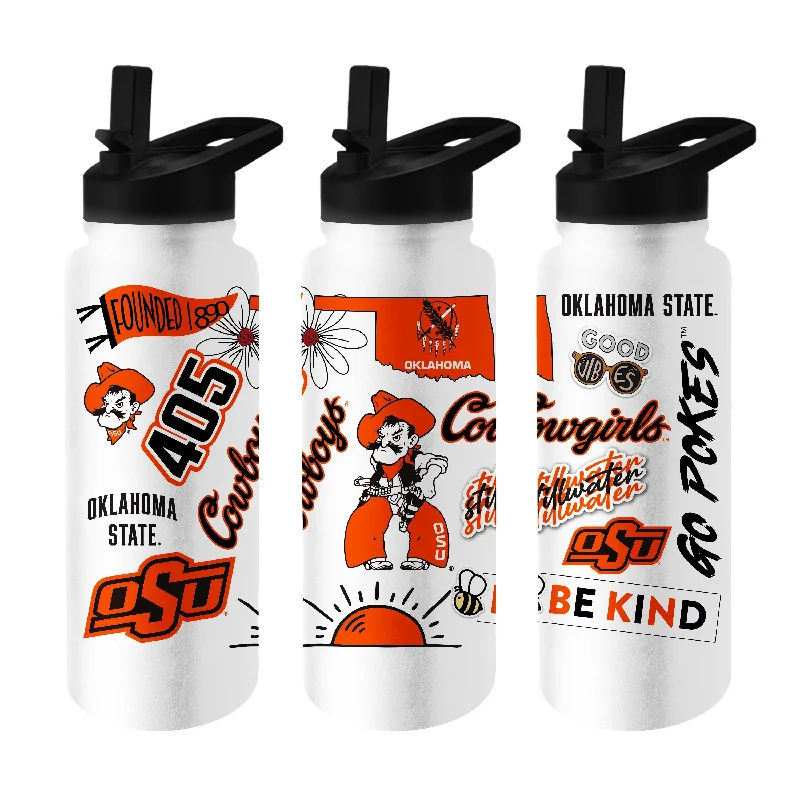 Team Mug For School Spirit-Oklahoma State 34oz Native Quencher Bottle