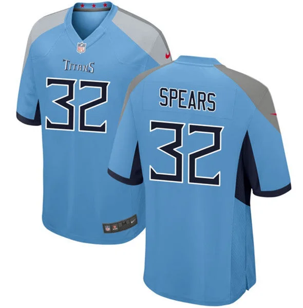 Football Jersey For Adults-Men's Tennessee Titans #32 Tyjae Spears Light Blue Football Stitched Game Jersey