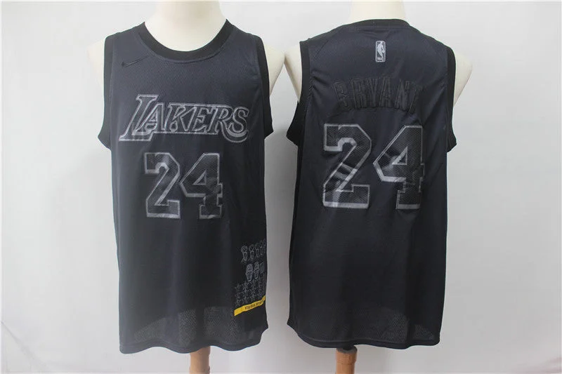 Basketball Jersey For Personalized Event Merchandise-Lakers 24 Kobe Bryant Black Swingman MVP Basketball Jersey