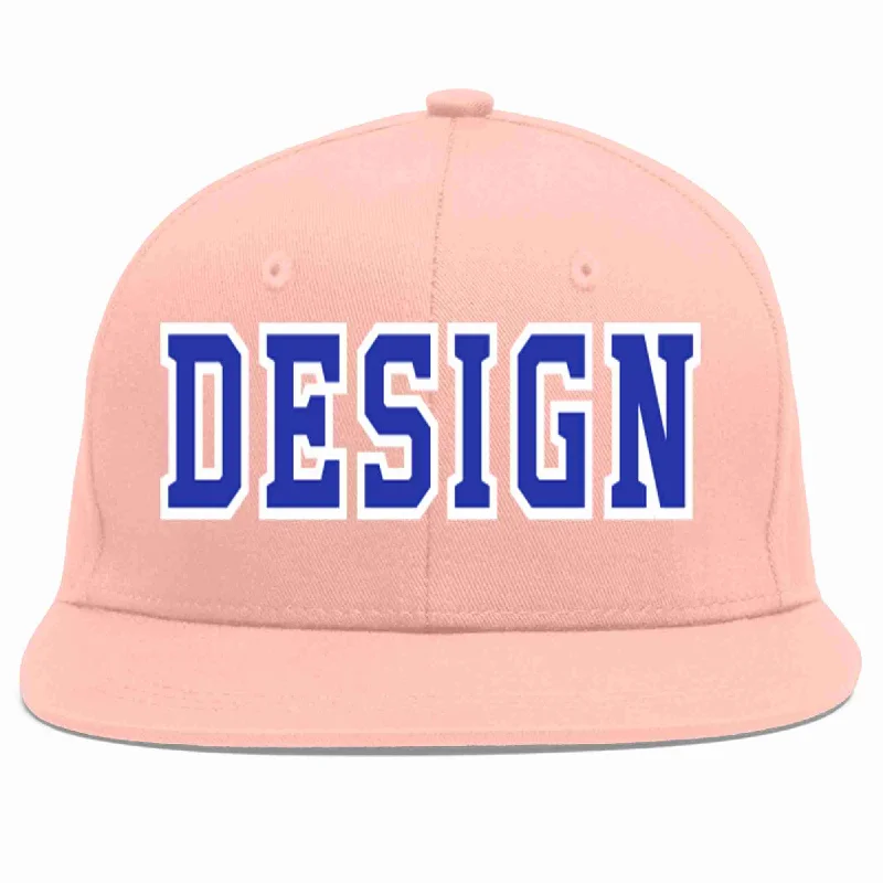 Baseball Cap For Player Recognition Gifts-Custom Pink Royal-White Flat Eaves Sport Baseball Cap Design for Men/Women/Youth