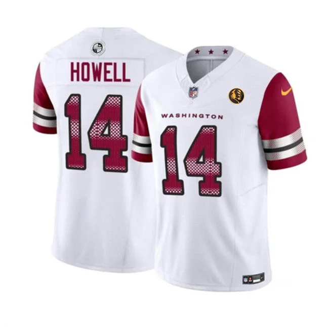 Football Jersey For Football Game Day-Men's Washington Commanders #14 Sam Howell White 2023 F.U.S.E. With John Madden Patch Vapor Limited Football Stitched Jersey