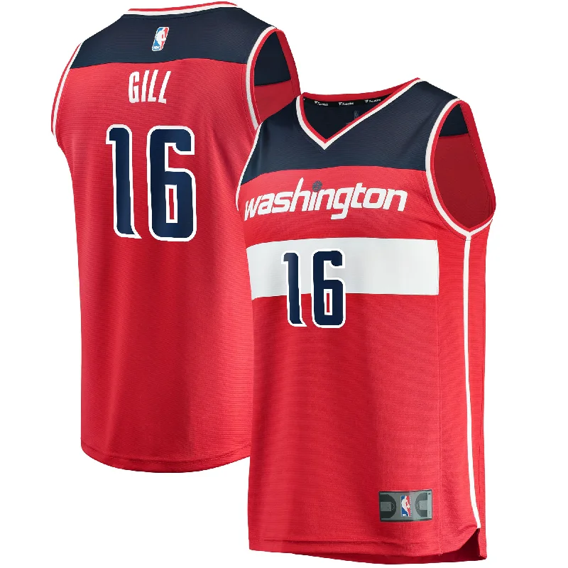 Basketball Jersey For Official Merchandise Customization-Anthony Gill Washington Wizards Branded Fast Break Basketball Jersey - Icon Edition - Red