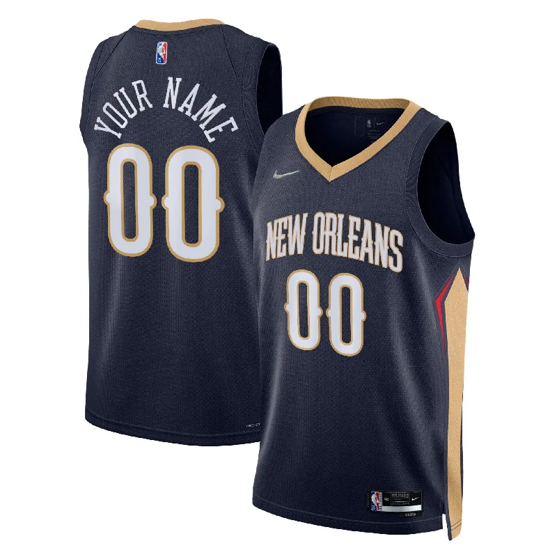 Basketball Jersey For Event Customization-New Orleans Pelicans 2021/22 Diamond Swingman Custom Basketball Jersey - Icon Edition - Navy