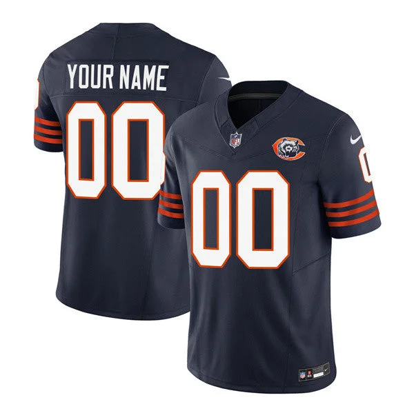 Football Jersey For College Fan Gear-Men's Chicago Bears Active Player Custom 2023 F.U.S.E. Navy Throwback Limited Football Stitched Jersey