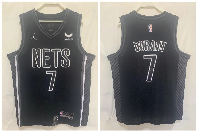 Basketball Jersey For Special Fan Gifts-Nets 7 Kevin Durant Black 2022-23 Swingman Basketball Jersey