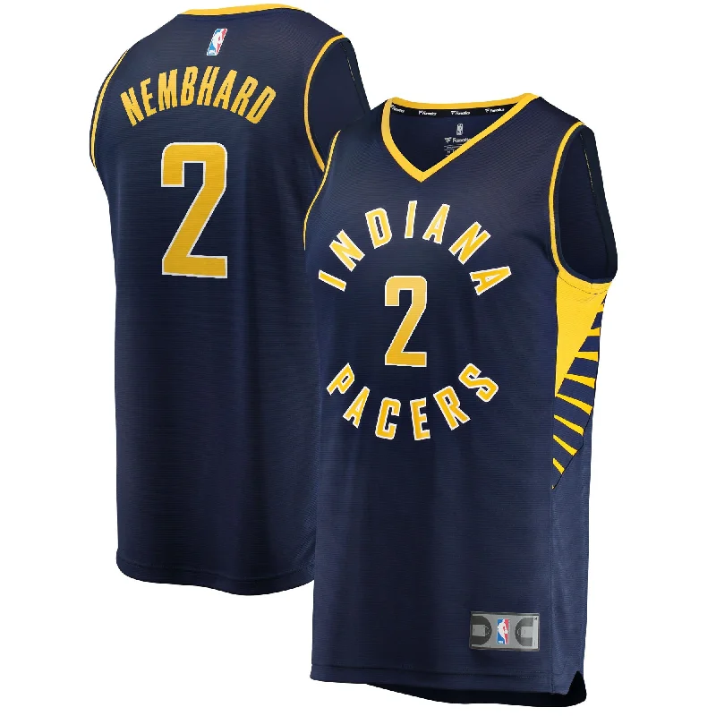 Basketball Jersey For Exclusive Custom Fan Gear-Andrew Nembhard Indiana Pacers Branded Fast Break Basketball Jersey - Icon Edition - Navy