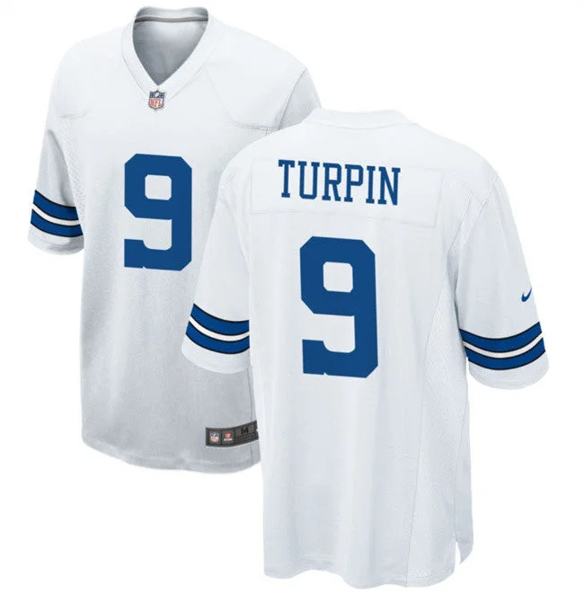 Football Jersey For Custom Alumni Gear-Men's Dallas Cowboys #9 KaVontae Turpin White Football Stitched Game Jersey