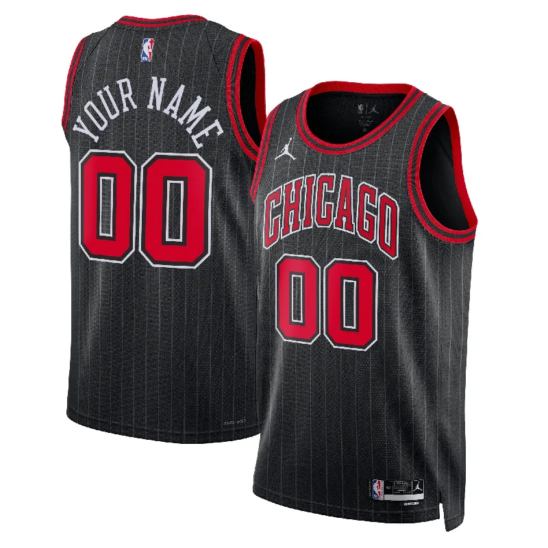 Basketball Jersey For Custom Team Customization-Chicago Bulls Jordan Brand Unisex 2022/23 Swingman Custom Basketball Jersey - Statement Edition - Black