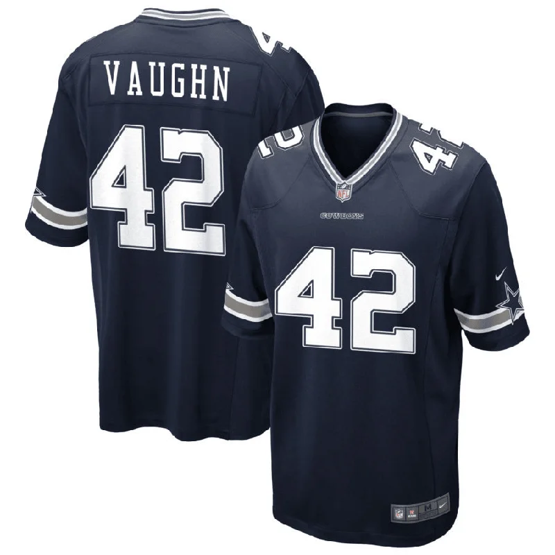 Football Jersey For Custom Team Merchandising-Men's Dallas Cowboys #42 Deuce Vaughn Navy Stitched Football Game Jersey