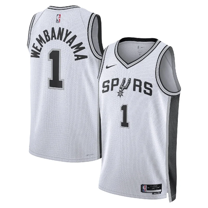 Basketball Jersey For Softball Game Day Merchandise-Victor Wembanyama San Antonio Spurs Unisex Swingman Basketball Jersey - Association Edition - White