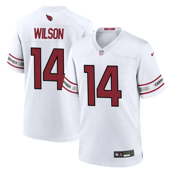 Football Jersey For Official Sports Events-Men's Arizona Cardinals #14 Michael Wilson White Stitched Football Game Jersey