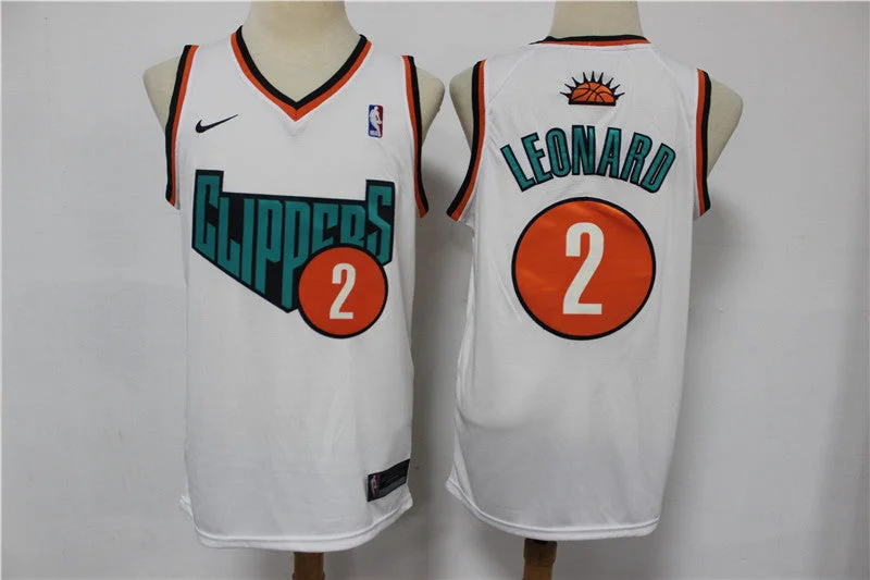 Basketball Jersey For High-Quality Custom Orders-Clippers 2 Kawhi Leonard White Swingman Basketball Jersey