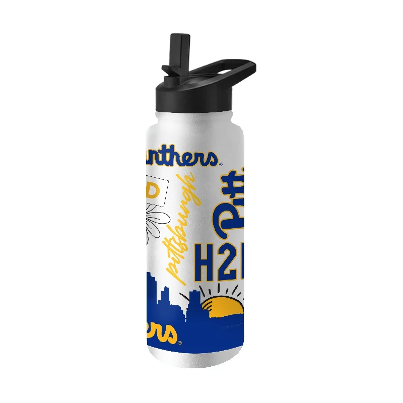 Team Mug With Custom Team Artwork-Pittsburgh 34oz Native Quencher Bottle