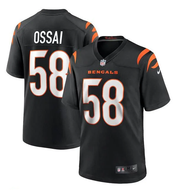 Football Jersey For Official Merchandise Customization-Men's Cincinnati Bengals #58 Joseph Ossai Black Football Stitched Game Jersey