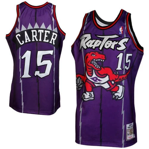 Basketball Jersey With Custom Player Numbers-Vince Carter Toronto Raptors 1998/99 Throwback Basketball Jersey - Purple