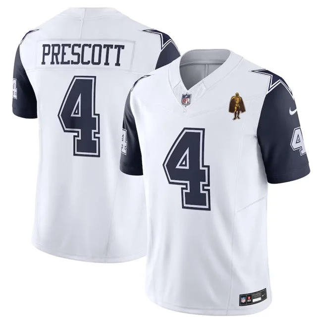 Football Jersey For Special Limited Edition Orders-Men's Dallas Cowboys #4 Dak Prescott Navy 2023 F.U.S.E. With Walter Payton Patch Alternate Vapor Limited Football Stitched Jersey