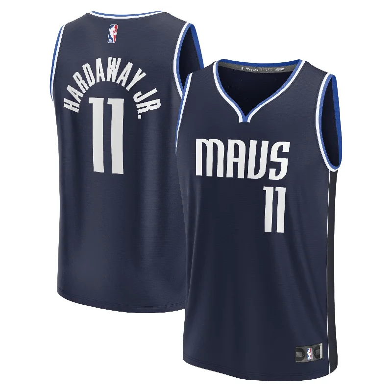 Basketball Jersey With Personalized Player Patches-Tim Hardaway Jr. Dallas Mavericks Branded Fast Break Player Basketball Jersey - Statement Edition - Navy