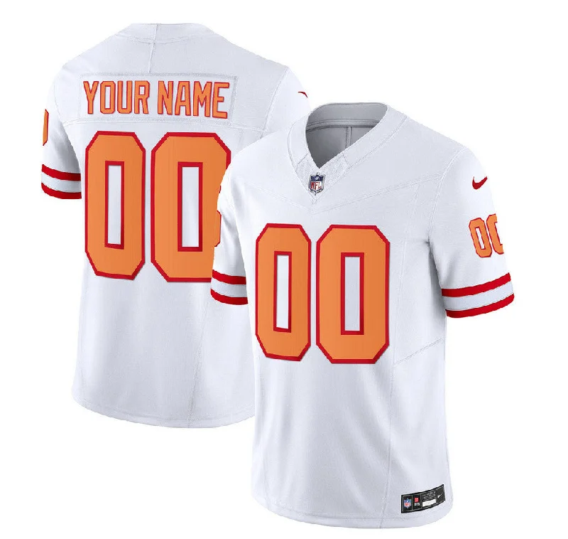 Football Jersey With Custom Fan Graphics-Men's Tampa Bay Buccaneers Active Player Custom 2023 F.U.S.E. White Throwback Limited Football Stitched Jersey