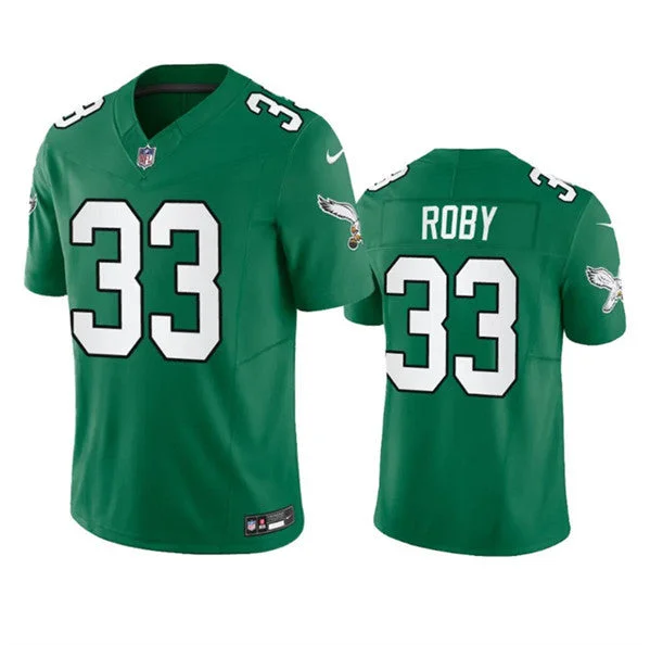 Football Jersey With Custom Player Design-Men's Philadelphia Eagles #33 Bradley Roby Green 2023 F.U.S.E. Throwback Vapor Untouchable Limited Football Stitched Jersey