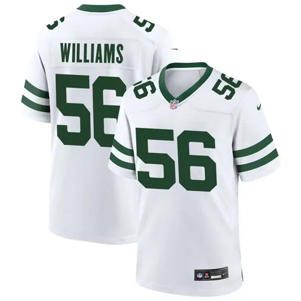 Football Jersey For Custom Orders-Men's New York Jets #56 Quincy Williams White Football Stitched Game Jersey