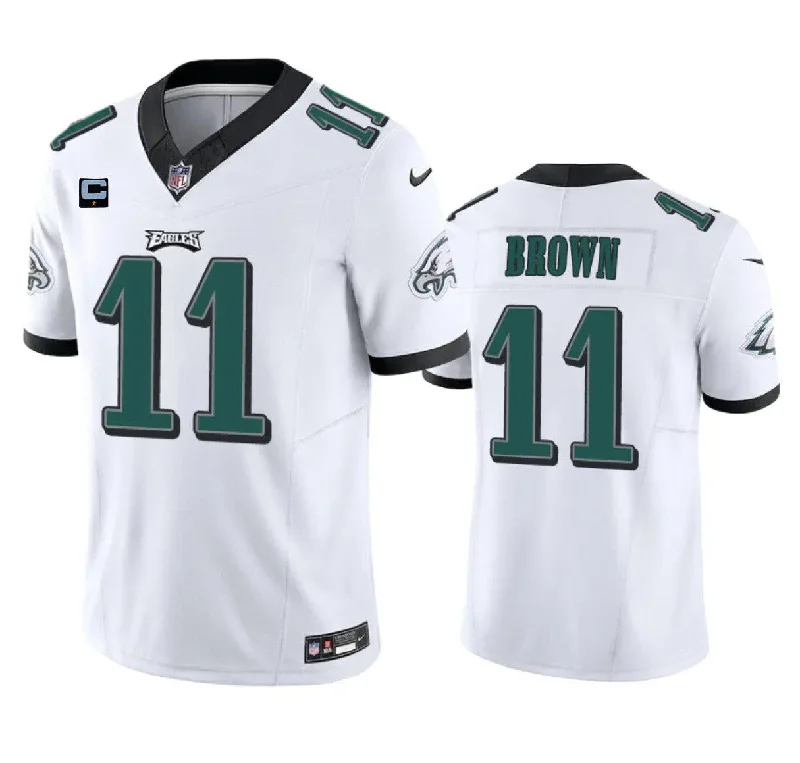 Football Jersey For Exclusive Fan Apparel-Men's Philadelphia Eagles #11 A. J. Brown White 2023 F.U.S.E. With 1-Star C Patch Vapor Untouchable Limited Football Stitched Jersey