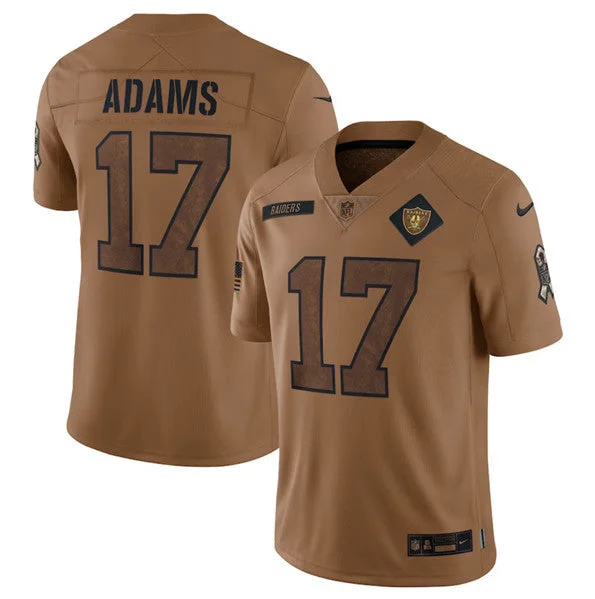 Football Jersey For Special Event Merchandise-Men's Las Vegas Raiders #17 Davante Adams 2023 Brown Salute To Service Limited Football Stitched Jersey